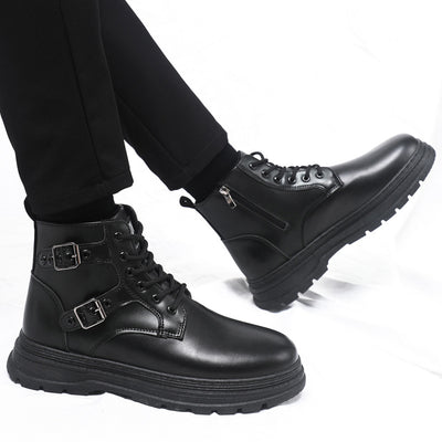 Botas Martin Negras Estilo Británico para Hombre - Botas de Trabajo Duraderas - Image 3