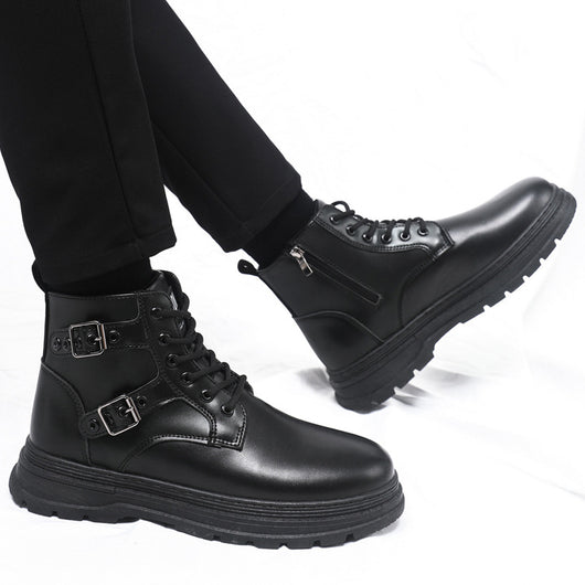 Botas Martin Negras Estilo Británico para Hombre - Botas de Trabajo Duraderas - Image 3
