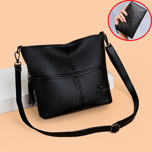 Bolso Bandolera de Cuero Sintético con Gran Capacidad - Image 4