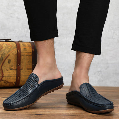 Mocasines de Cuero para Hombre - Zapatos sin Tacón Cómodos para Verano - Image 8