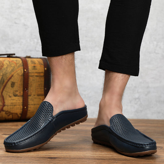 Mocasines de Cuero para Hombre - Zapatos sin Tacón Cómodos para Verano - Image 8