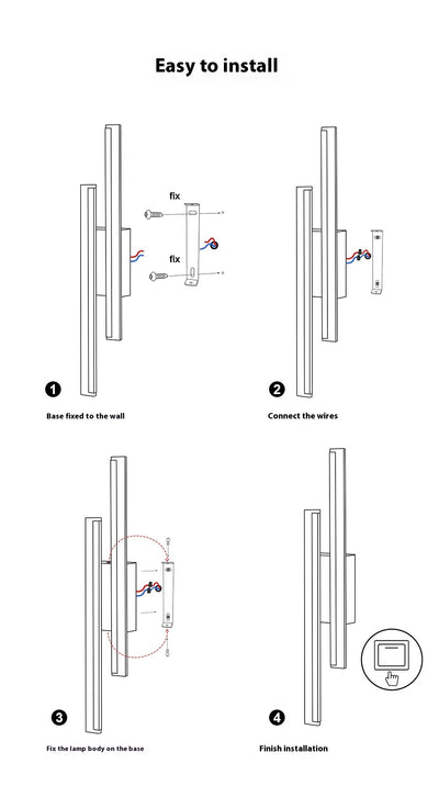 Lámpara de Pared Doble Línea Moderna para Hoteles y Pasillos - Image 19