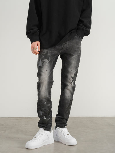 Jeans Slim Fit Estilo Industrial con Detalles de Estrella - Image 7