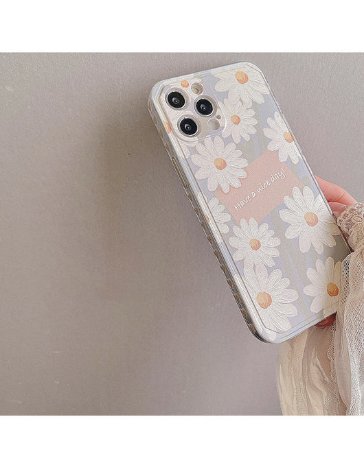 Funda de Silicona para Teléfono con Diseño Floral Transparente y Óleo - Image 8