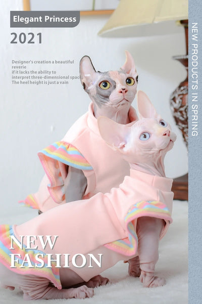 Ropa para Mascotas con Manga Volante de Terciopelo - Antideshedding - Image 7