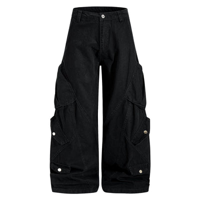 Pantalones Casuales Holgados Estilo Retro Americano con Diseño Geométrico - Image 9