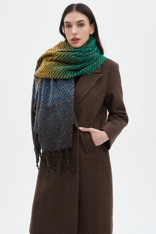 Chal Degradado con Borlas para Mujer - Estilo Europeo y Americano - Image 28