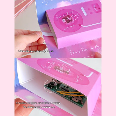 Tarjeta de Felicitación Estereoscópica con Fonógrafo - Regalo Creativo - Image 5