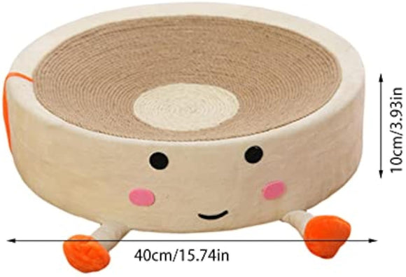 Cama Rascador Circular de Sisal para Gatos - Nido Integrado Resistente