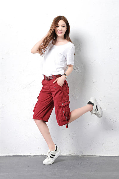 Pantalones Casuales Sueltos Capri Multicolor Talla Grande - Image 21