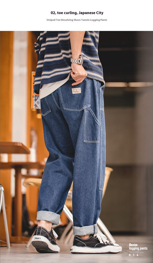 Jeans Rectos Sueltos Estilo Retro Americano con Cintura Ajustada - Image 7