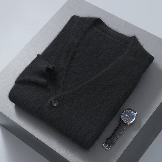 Cardigan Tejido con Cuello V y Botones para Hombre - Image 11
