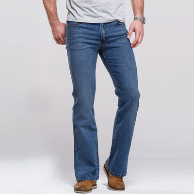 Jeans Casuales Hombre Azul Oscuro Slim Fit Microelástico Lavado Clásico - Image 8