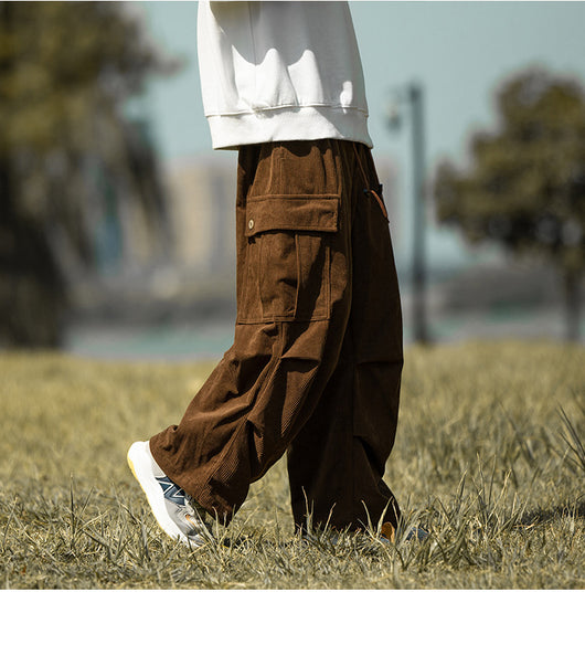 Pantalones de Pana Anchos Casuales para Otoño e Invierno - Image 19