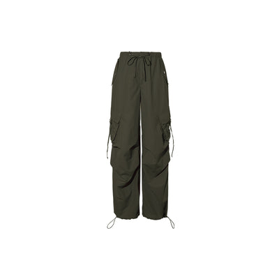 Pantalón Recto Ancho Cintura Media con Pliegues - Image 7