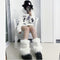 Meias Punk Harajuku Milênio com Fivelas de Couro