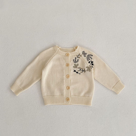 Suéter Infantil Tejido con Flores Bordadas - Image 7