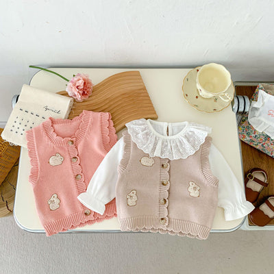 Chaleco Cardigan Infantil con Estampado de Conejitos - Image 22