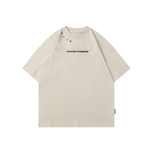 Camiseta Retro Americana Clásica Escote Pequeño Manga Corta - Image 14