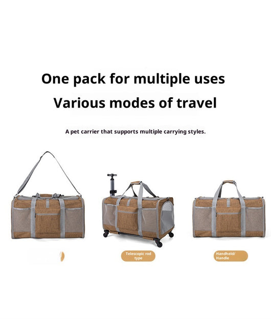Bolsa de Transporte Plegable para Mascotas con Ruedas y Correa - Image 20