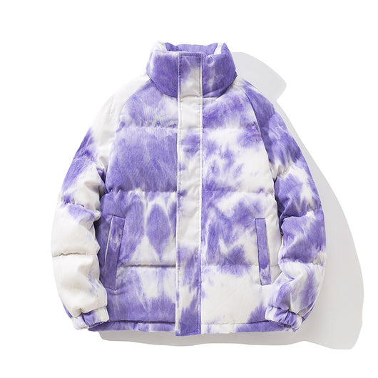 Abrigo de Invierno Tie-dye en Pana de Algodón para Hombre - Image 8