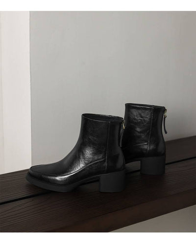 Botas Tobilleras de Cuero Genuino con Tacón Alto - Colección Otoño Invierno - Image 17