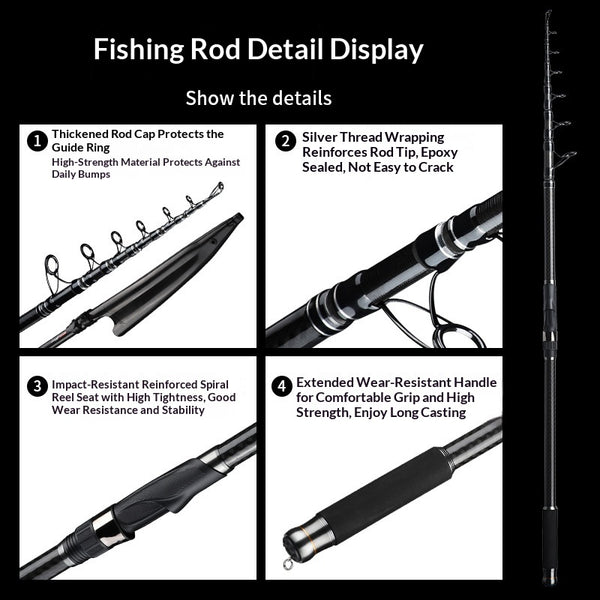 Caña de Pescar Ultrarresistente Lake Sparkling Pro - Casting de Largo Alcance