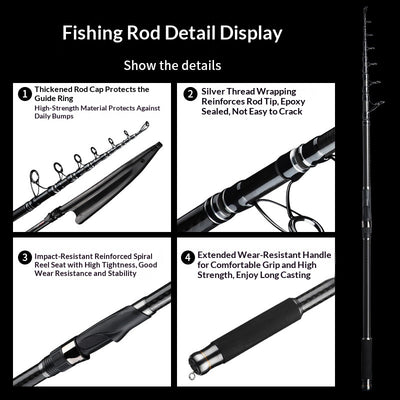 Caña de Pescar Ultrarresistente Lake Sparkling Pro - Casting de Largo Alcance - Image 2