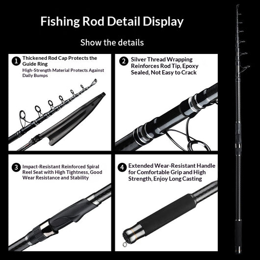 Caña de Pescar Ultrarresistente Lake Sparkling Pro - Casting de Largo Alcance - Image 2
