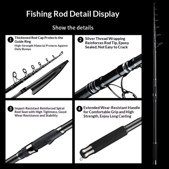 Caña de Pescar Ultrarresistente Lake Sparkling Pro - Casting de Largo Alcance