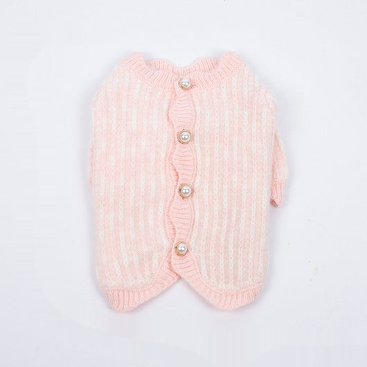Cardigan Suéter de Perla para Mascotas Otoño e Invierno - Image 13