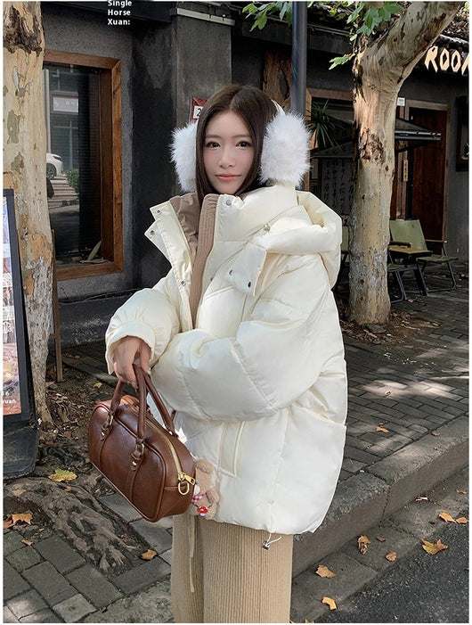 Chaqueta Corta Acolchada para Mujer con Capucha - Cálida y Resistente al Viento - Image 17
