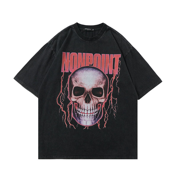 Camiseta Estampada Vintage Desgastada de Manga Corta Unisex - Image 8