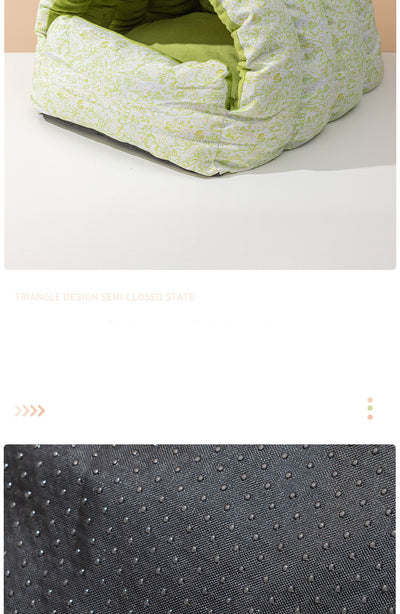Nido Triangular para Mascotas - Cama Semiencerrada Reversible Todo Clima - Image 12