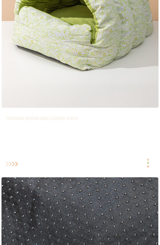 Nido Triangular para Mascotas - Cama Semiencerrada Reversible Todo Clima - Image 12