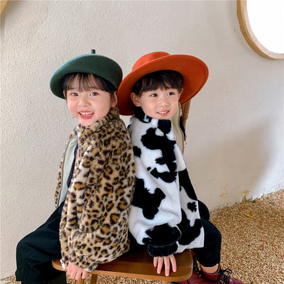 Chaqueta Estampado Leopardo con Cuello Alto para Niños y Niñas - Image 9