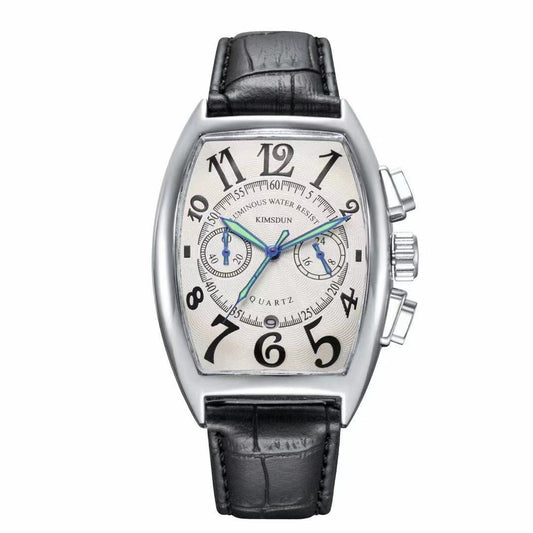 Reloj Casual para Hombre Diseño Barril Cuarzo Resistente