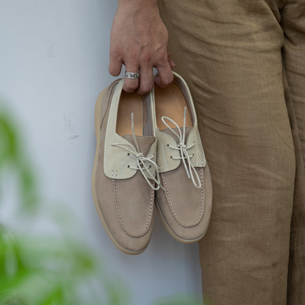 Zapatos Náuticos Vintage de Gamuza Mercerizada con Cordones Altos - Image 3