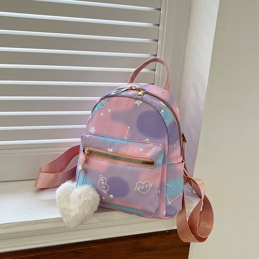 Mochila Casual de Gran Capacidad en Colores Pastel con Textura Nylon - Image 6