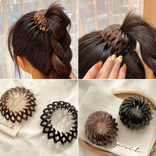 Sujetador de Cola de Caballo Hueco con Espiral Ajustable - Accesorio de Moda