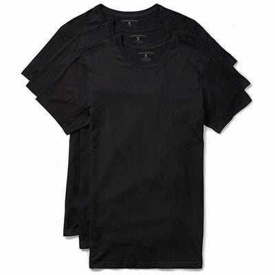 Pack de 3 Camisetas Cuello Redondo Blanco y Negro Entalladas - Image 5