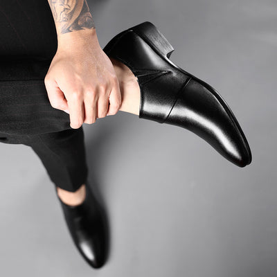 Zapatos Formales de Cuero con Cierre Elástico para Hombre