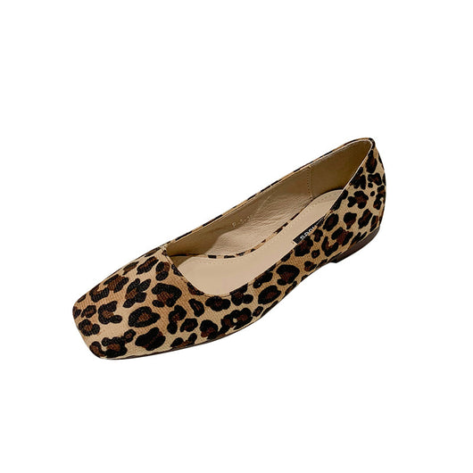 Zapatos Planos Punta Cuadrada Estilo Coreano con Patrón Zebra y Tacón Grueso - Image 6