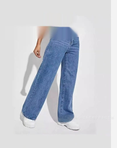 Jeans Sueltos Desteñidos Estilo Retro Casual Versátil - Image 5