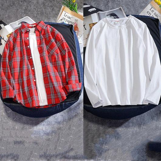 Camisa Cuadriculada Clásica para Hombre - Manga Larga Primavera Otoño - Image 5