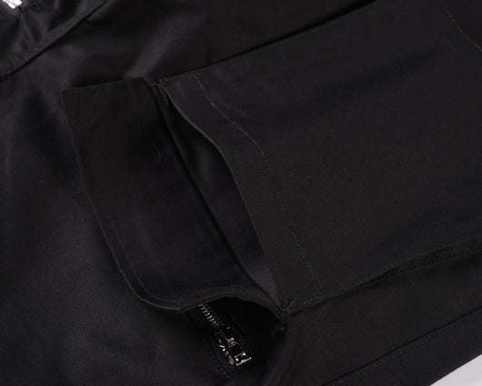 Pantalón Cargo Negro con Cremalleras y Bolsillos Múltiples - Estilo Hip-hop Urbano - Image 6