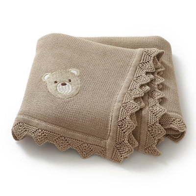 Manta Tejida Infantil con Bordado de Osito Adorable - Image 10