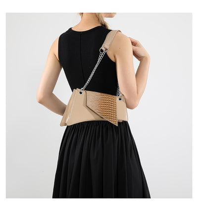 Cartera Cuadrada de Cuero Brillante con Patrón de Piedra para Mujer - Image 40