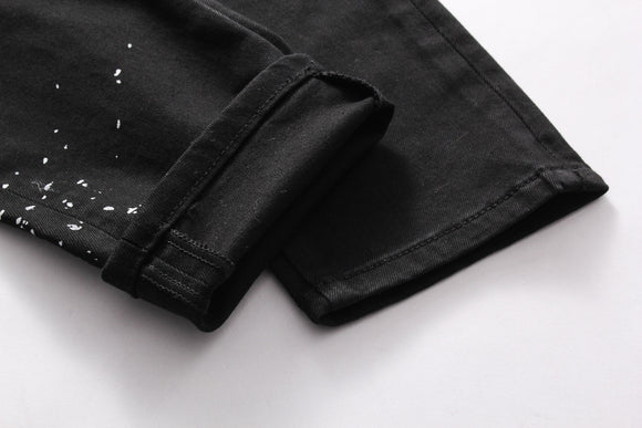 Pantalón Denim Elástico con Estilo Urbano Americano