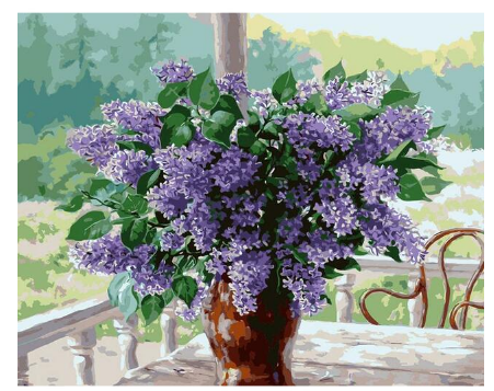 Kit de Pintura por Números - Flores de Lavanda en Florero - Image 8